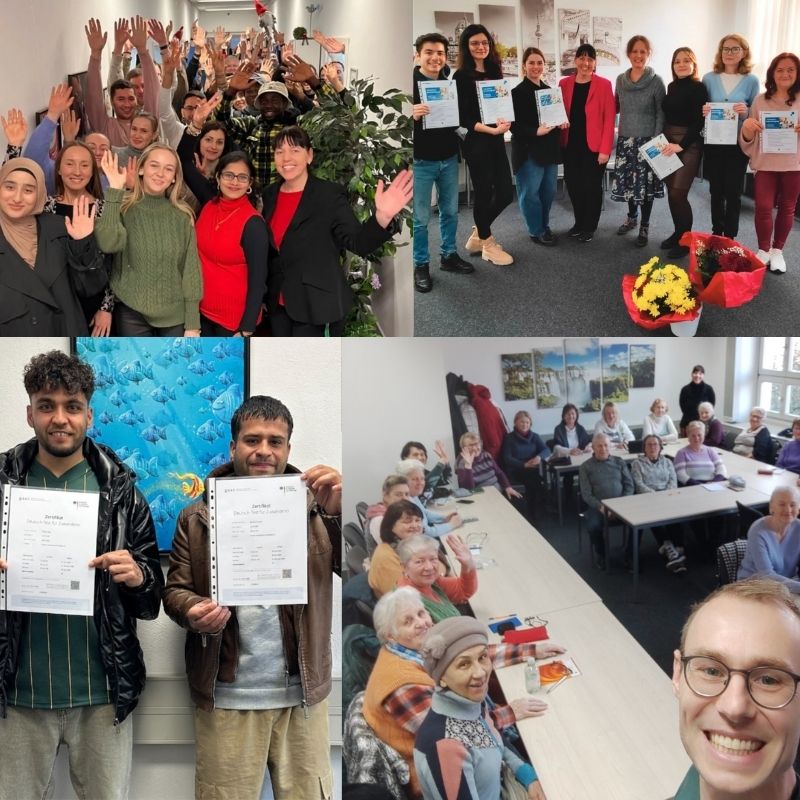 Glückliche Kursteilnehmer